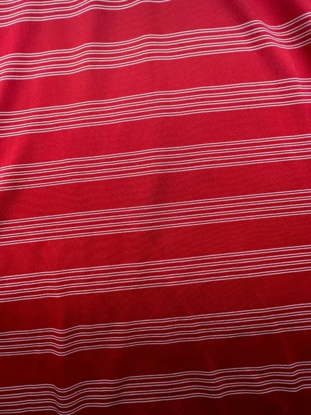 Nike Golf Men's Large Short Sleeve Orange Polo Shirt Striped Dri-fit Adult